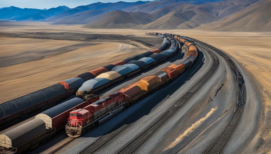 Railcars transporting bulk cargo